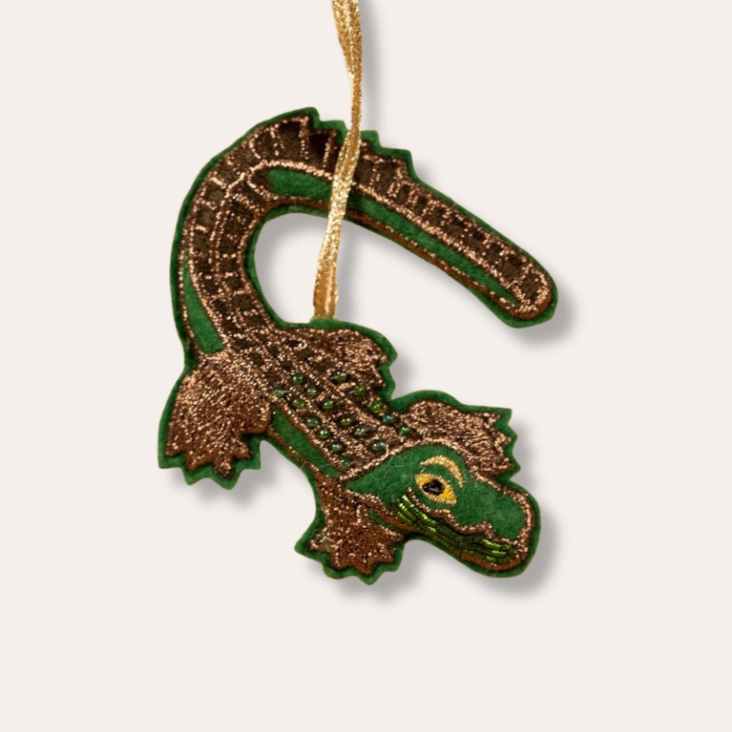 Gator Beaded Ornament