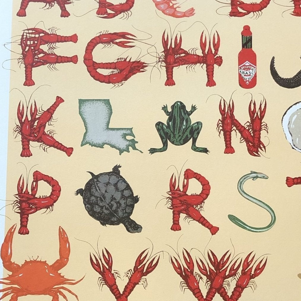 Louisiana Alphabet Print