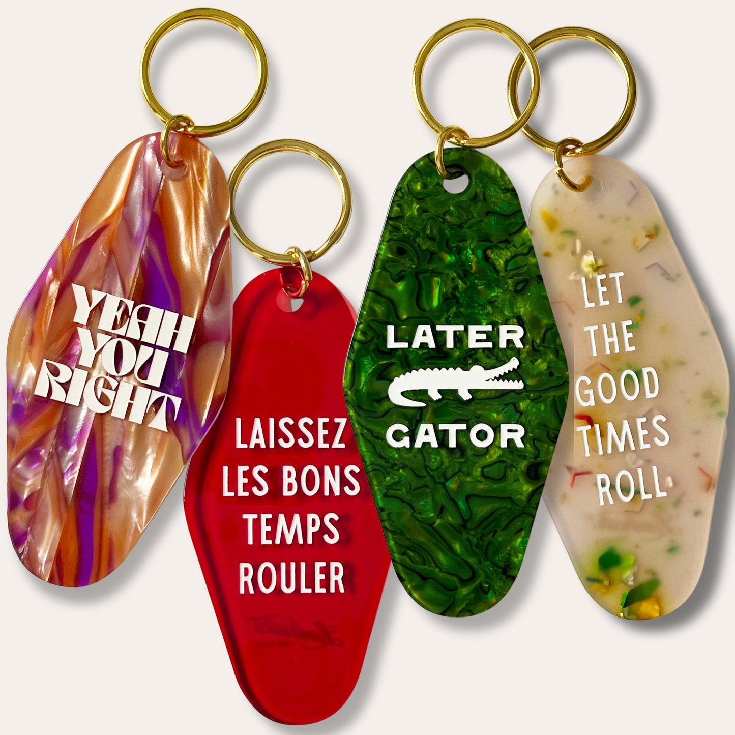 New Orleans Motel Keychains