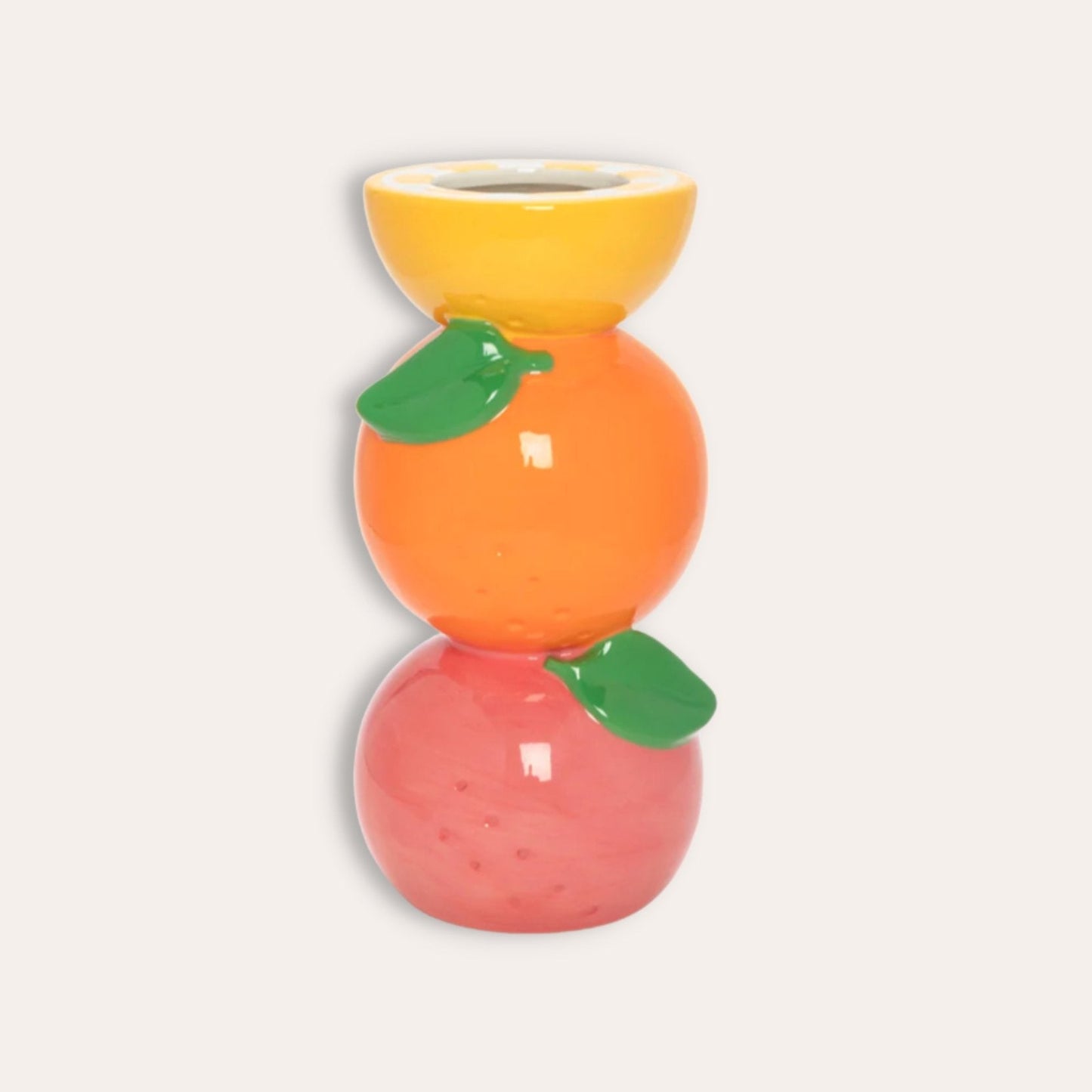 Stacked Citrus Ceramic Vase