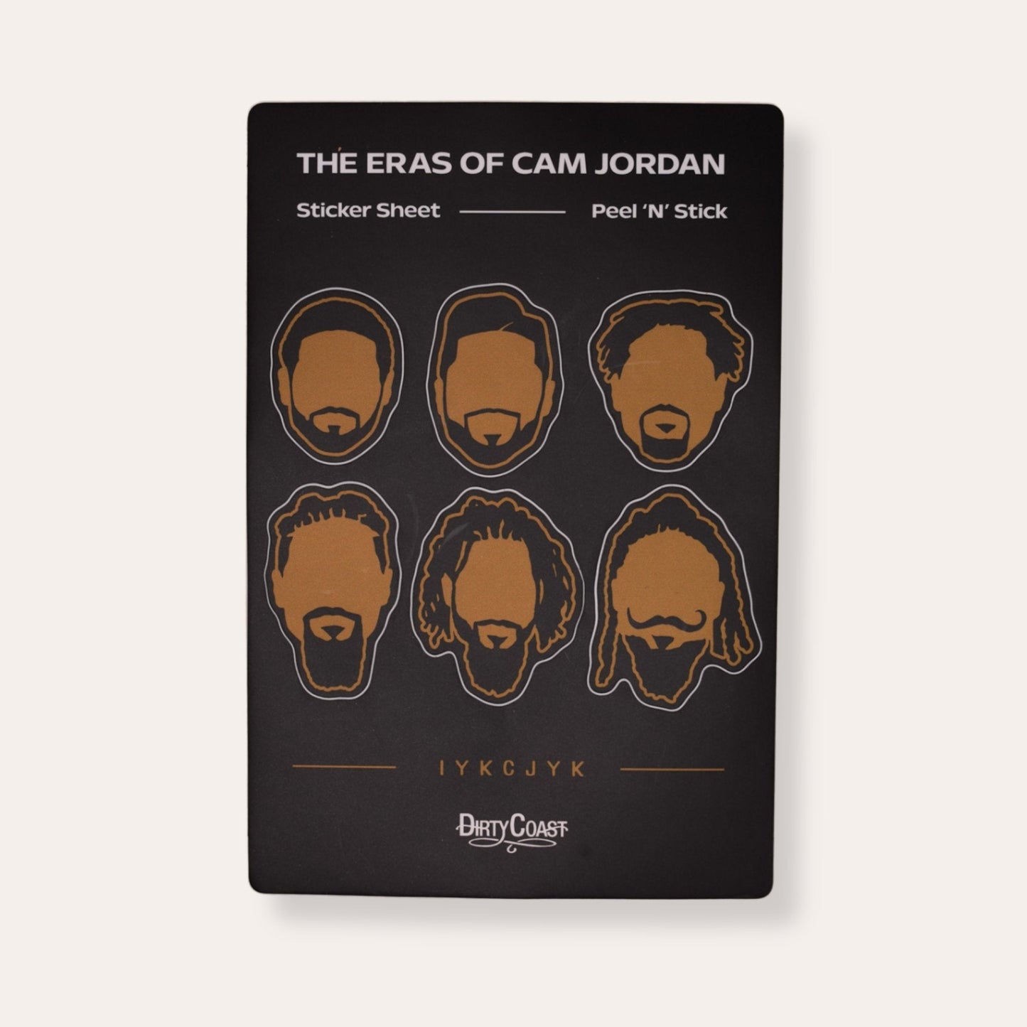The Eras of Cam Jordan Sticker Sheet
