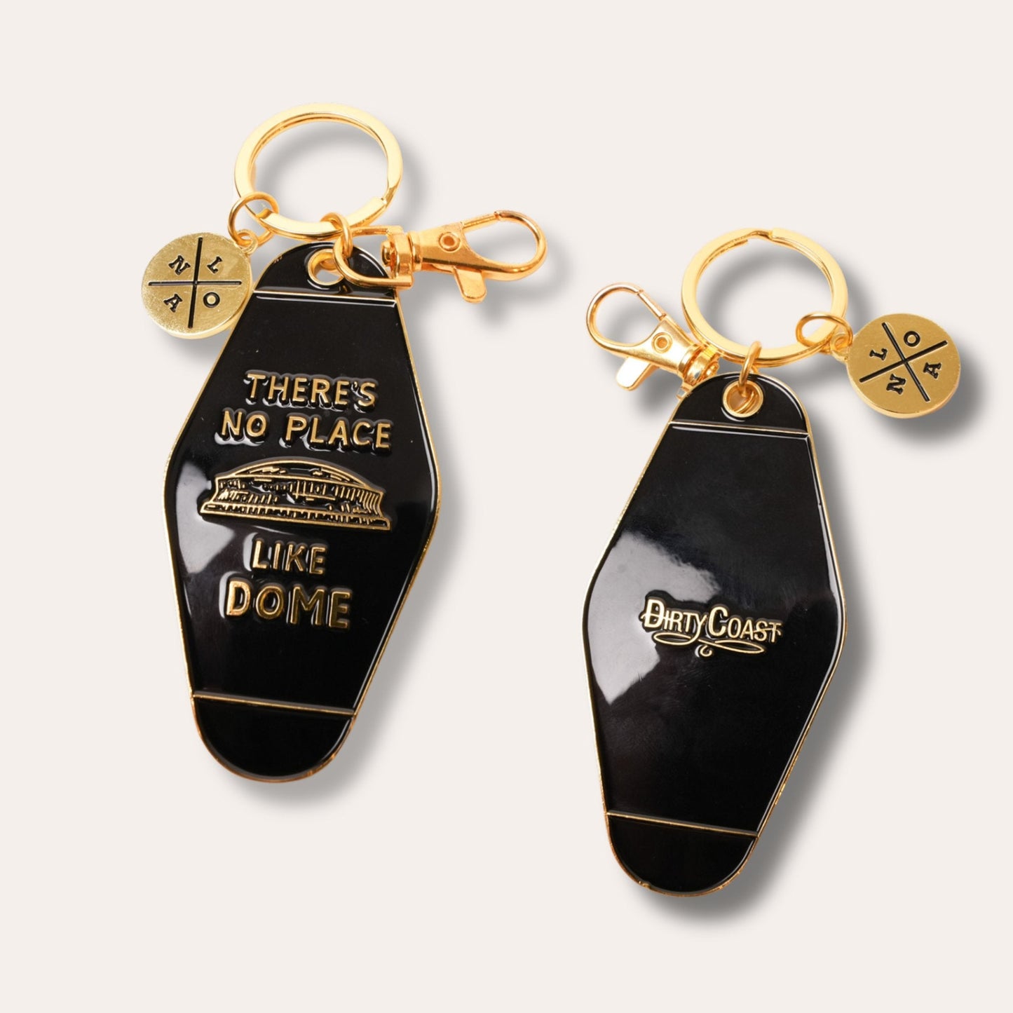 There's No Place Like Dome Enamel Motel Keychain