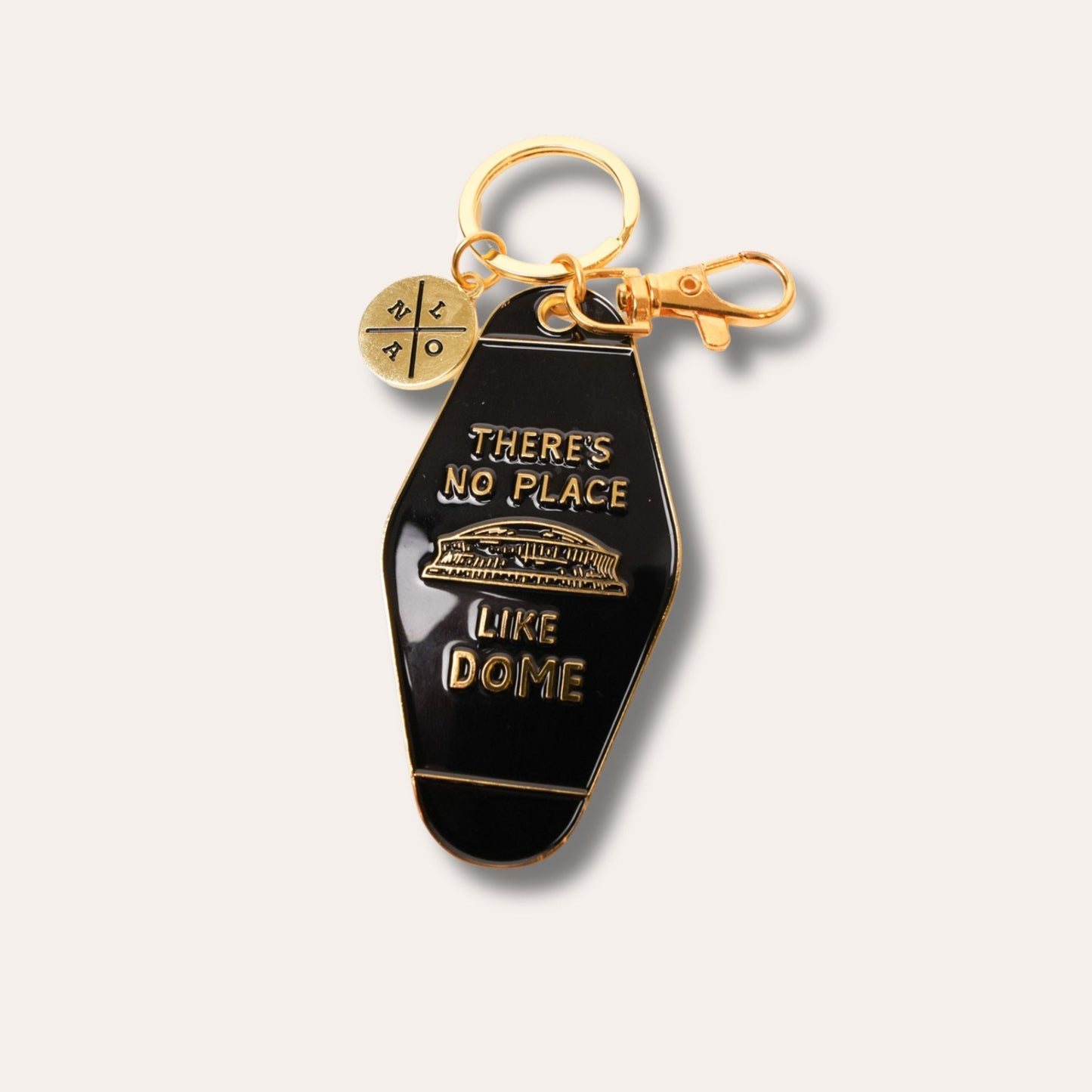 There's No Place Like Dome Enamel Motel Keychain