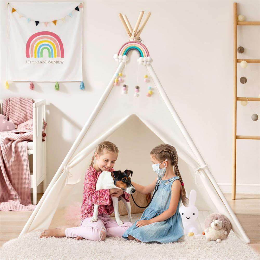 Tiny Land® Teepee for Kids with Mat - Kidtoycart