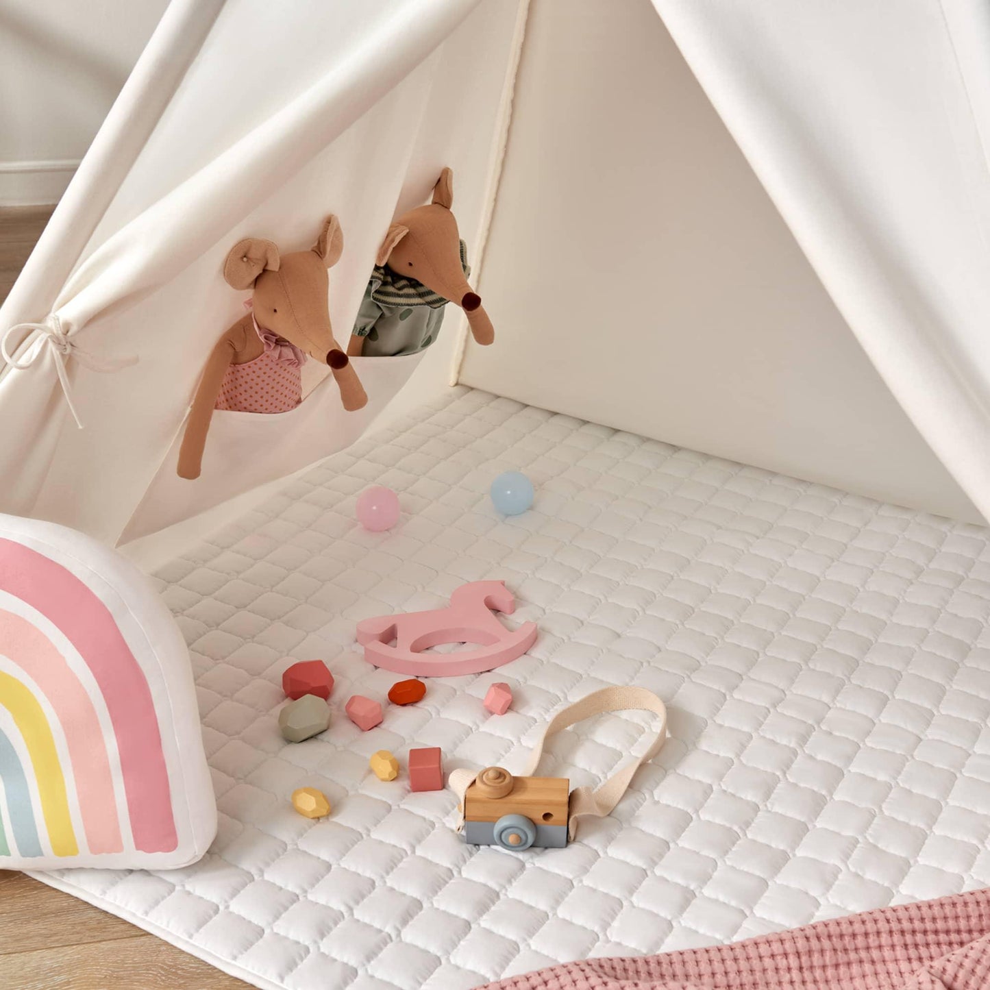 Tiny Land® Teepee for Kids with Mat - Kidtoycart