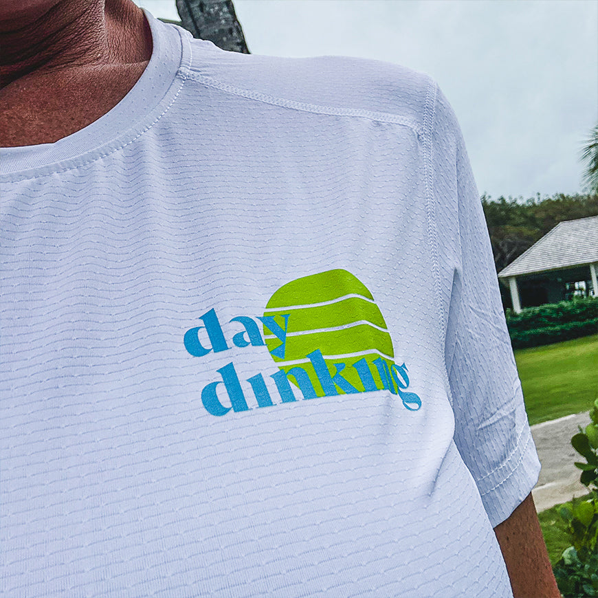 Women's White Lux Day Dinking Pickleball Performance Tee