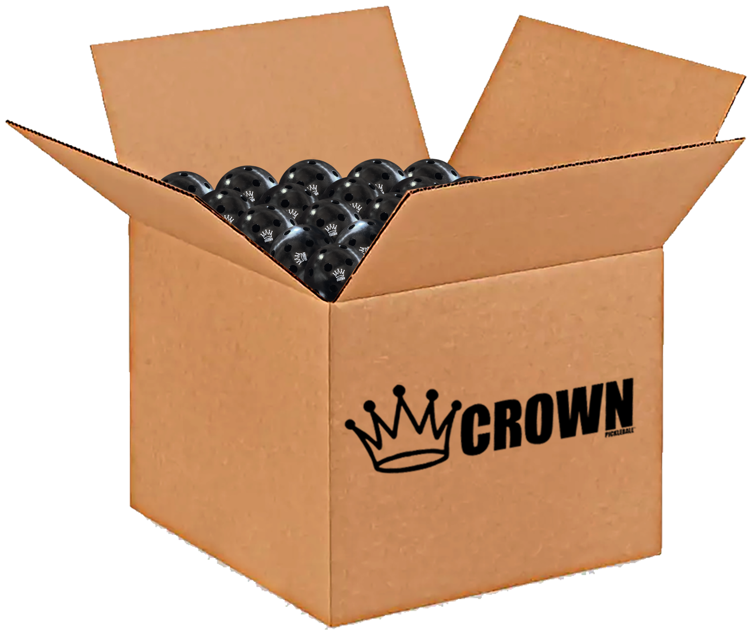 CROWN PICKLEBALL - High-Performance OUTDOOR Pickleballs (100-PACK BLACKBERRY)