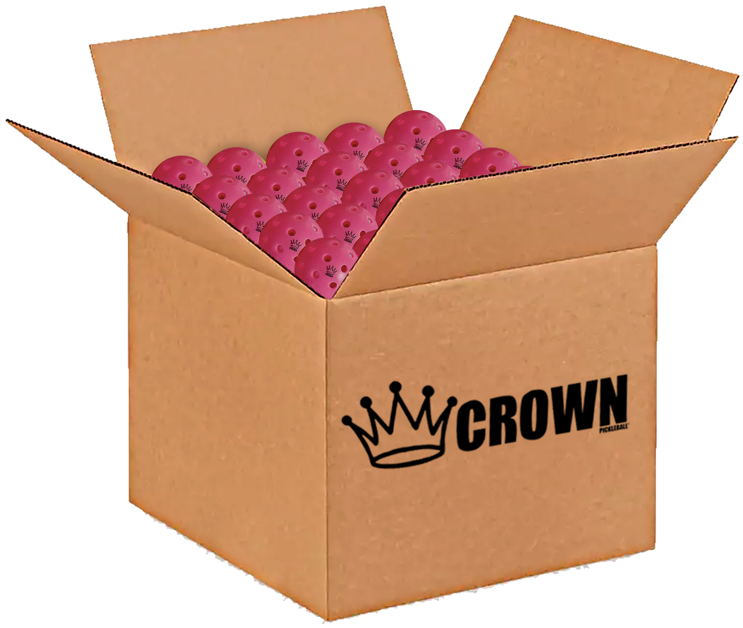 CROWN PICKLEBALL - High-Performance OUTDOOR Pickleballs (100-PACK CHERRY)