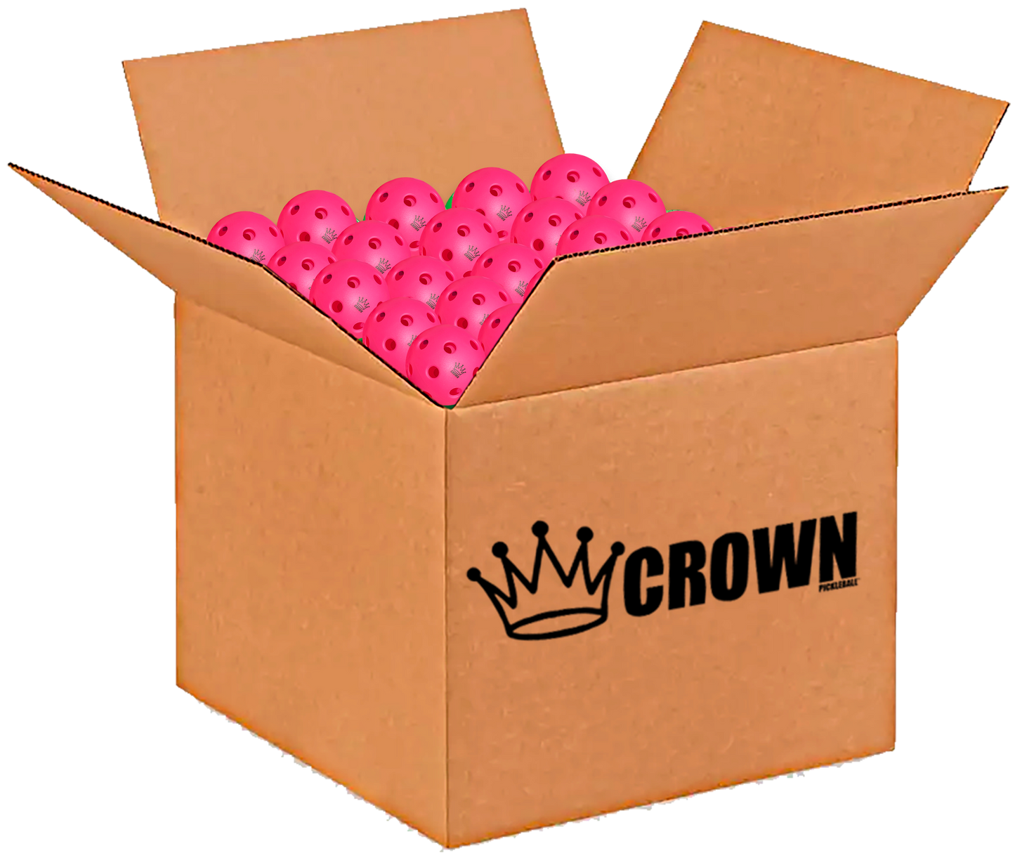 CROWN PICKLEBALL - High-Performance INDOOR Pickleballs (100-PACK DRAGONFRUIT)