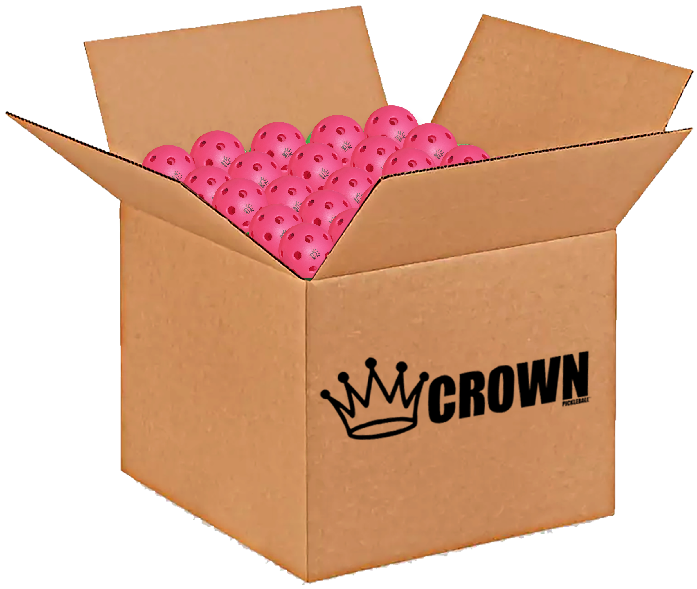 CROWN PICKLEBALL - High-Performance INDOOR Pickleballs (100-PACK DRAGONFRUIT)