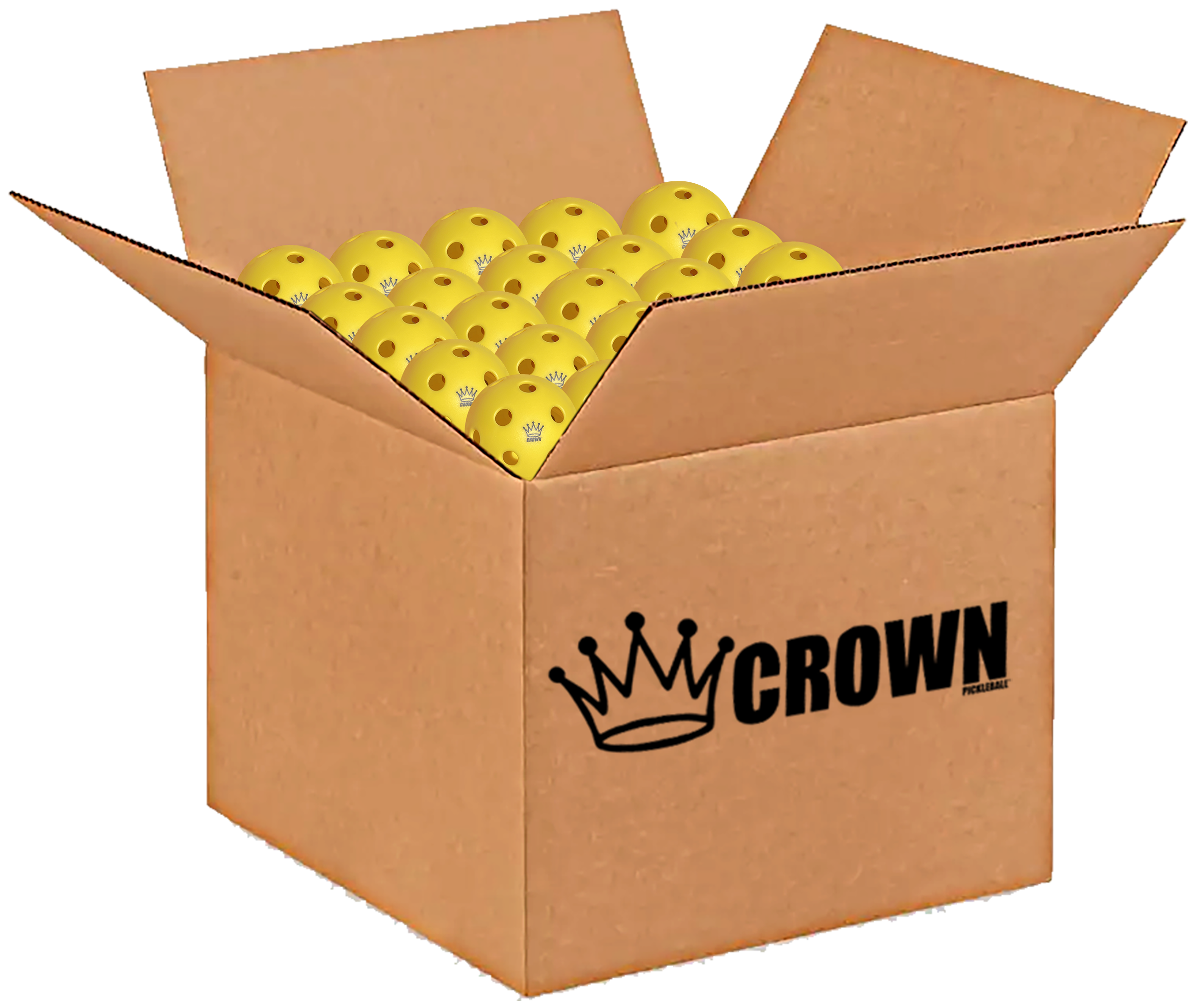CROWN PICKLEBALL - High-Performance INDOOR Pickleballs (100-PACK LEMON)