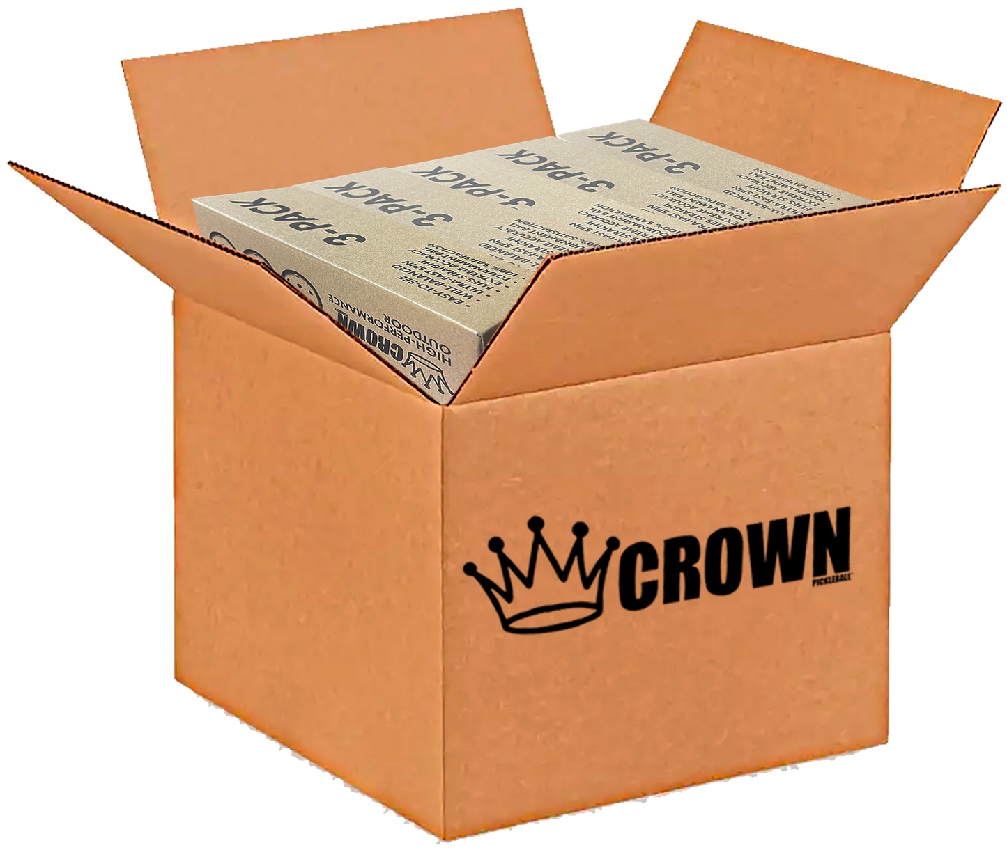 CROWN PICKLEBALL - High-Performance NEAPOLITAN OUTDOOR Pickleballs  - RETAIL (102-PACK PINK, COCONUT, BLACKBERRY)