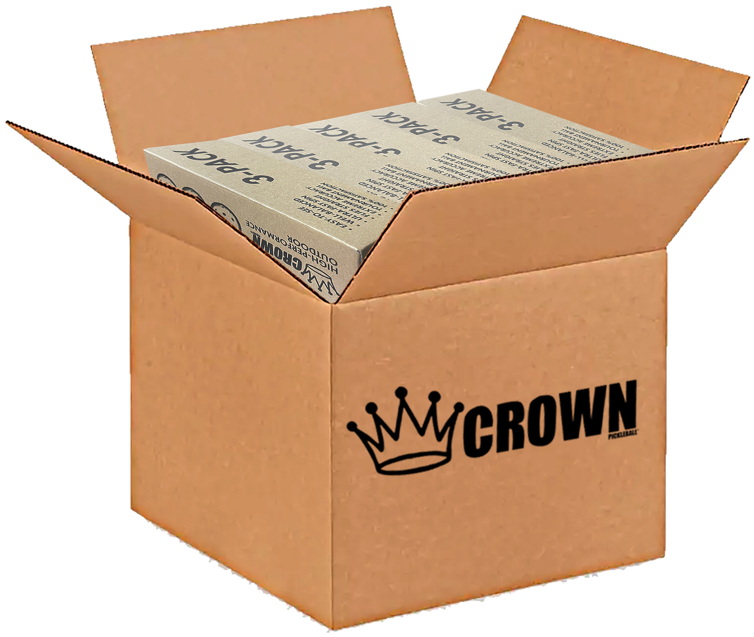 CROWN PICKLEBALL - High-Performance NEAPOLITAN OUTDOOR Pickleballs  - RETAIL (102-PACK PINK, COCONUT, BLACKBERRY)