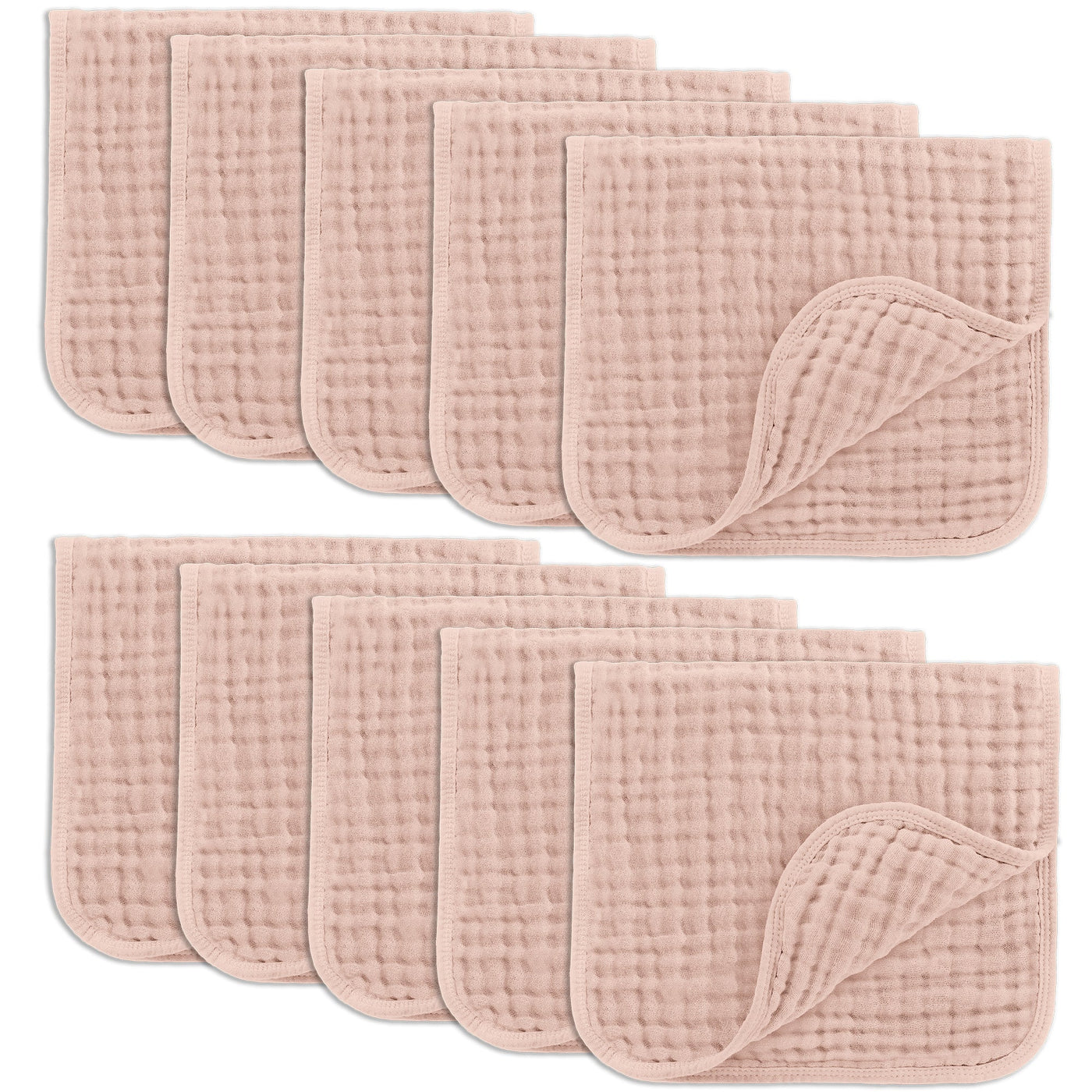 Muslin Burp Cloths by Comfy Cubs - Blush