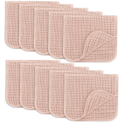 Muslin Burp Cloths by Comfy Cubs - Blush