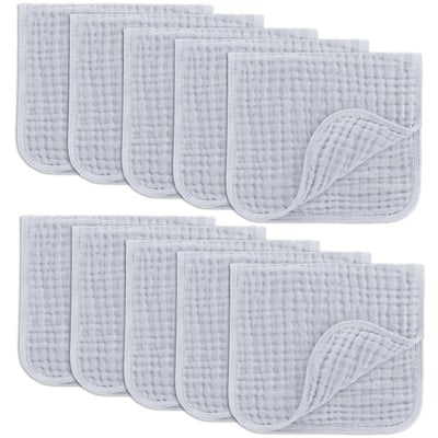 Muslin Burp Cloths by Comfy Cubs - Slate