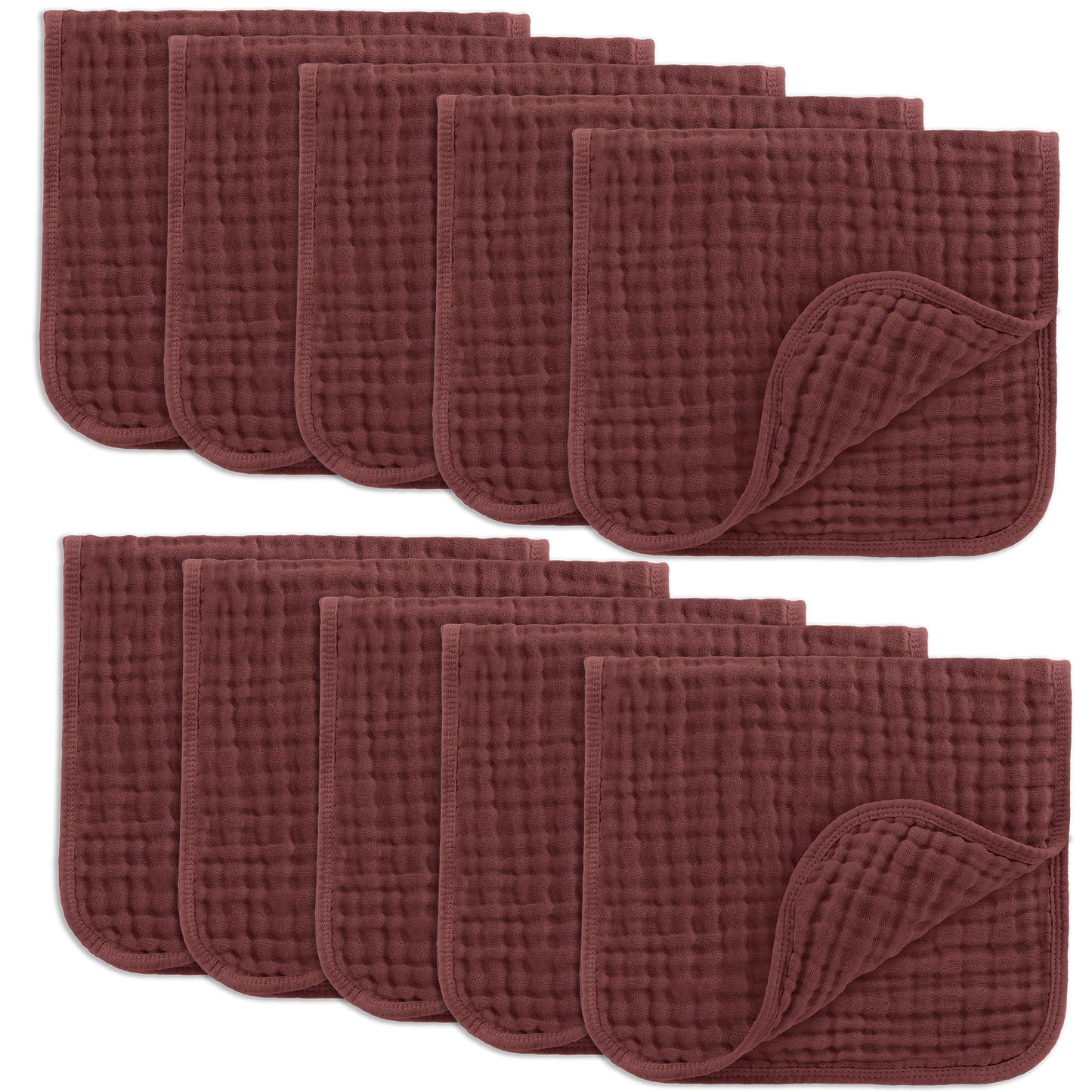 Muslin Burp Cloths by Comfy Cubs - Wine