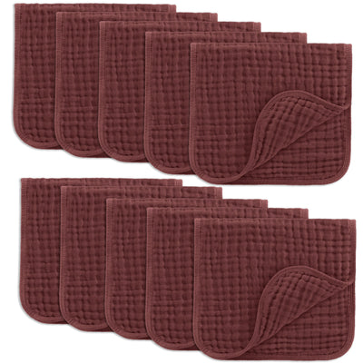 Muslin Burp Cloths by Comfy Cubs - Wine