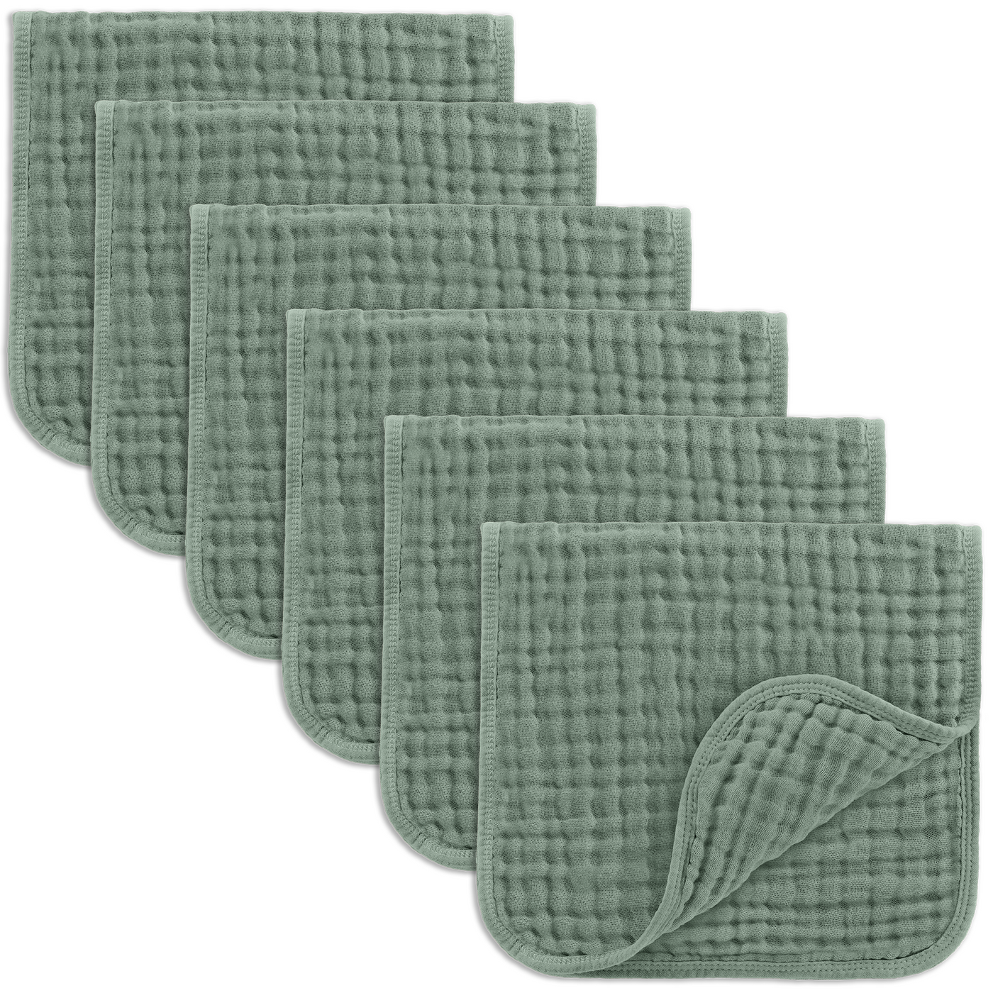 Muslin Burp Cloths by Comfy Cubs - Fern