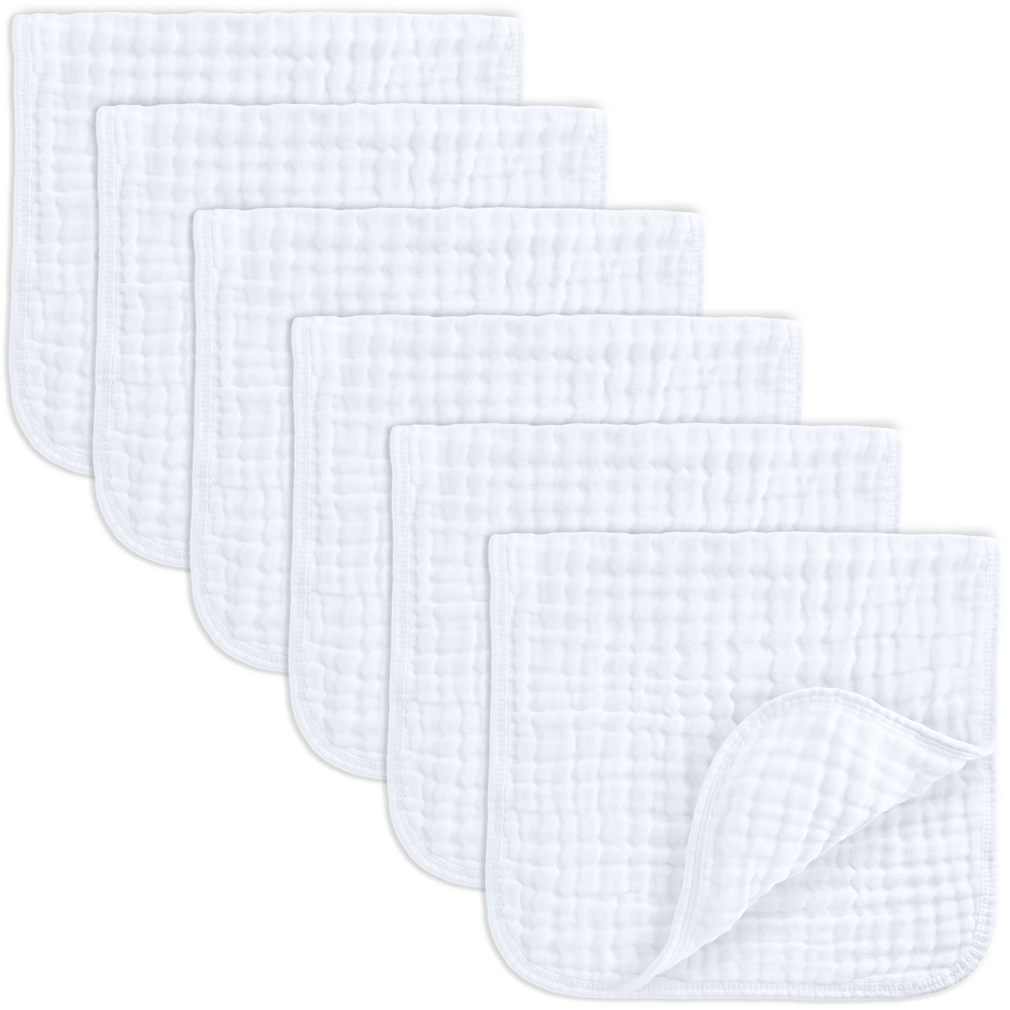 Muslin Burp Cloths by Comfy Cubs - White