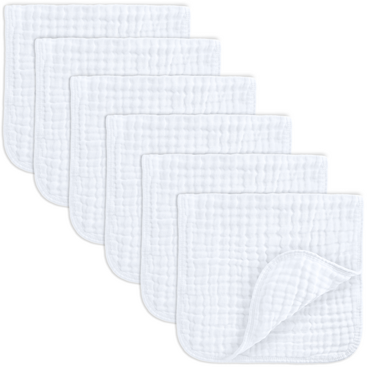 Muslin Burp Cloths by Comfy Cubs - White