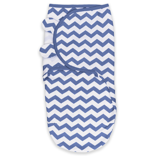 Easy Swaddle Blankets by Comfy Cubs - Dark Blue Chevron, Pack of 1