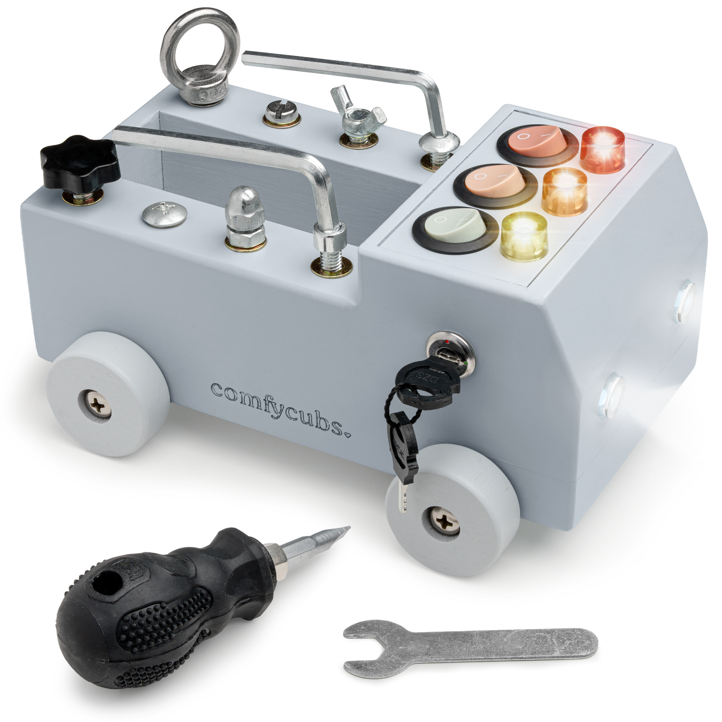 Busy Board Toy Truck Set for 3+ - Pacific Blue