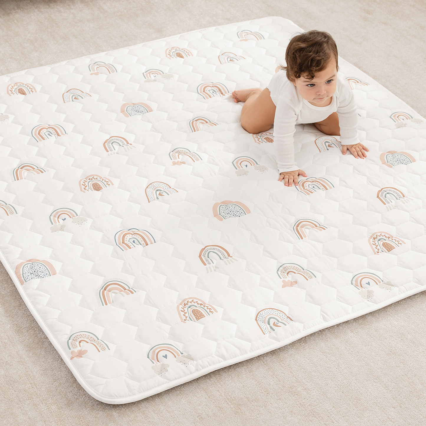Play Mat with Non-Slip Bottom - Rainbow