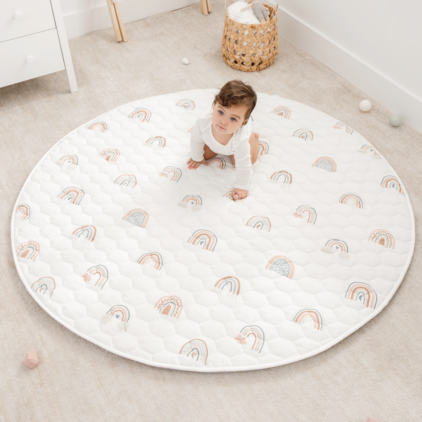 Play Mat with Non-Slip Bottom - Rainbow