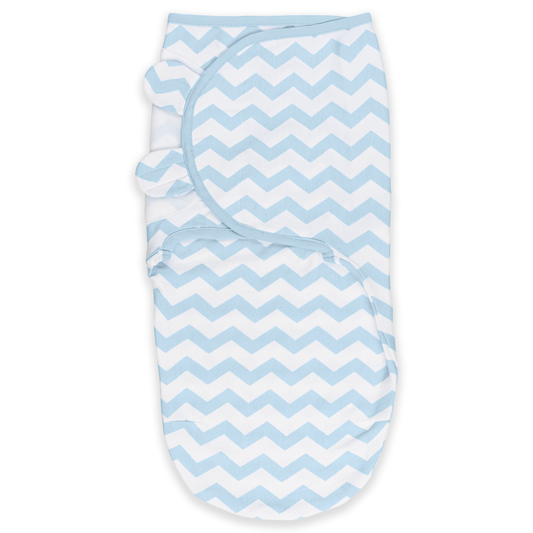 Easy Swaddle Blankets by Comfy Cubs - Blue Chevron, Pack of 1