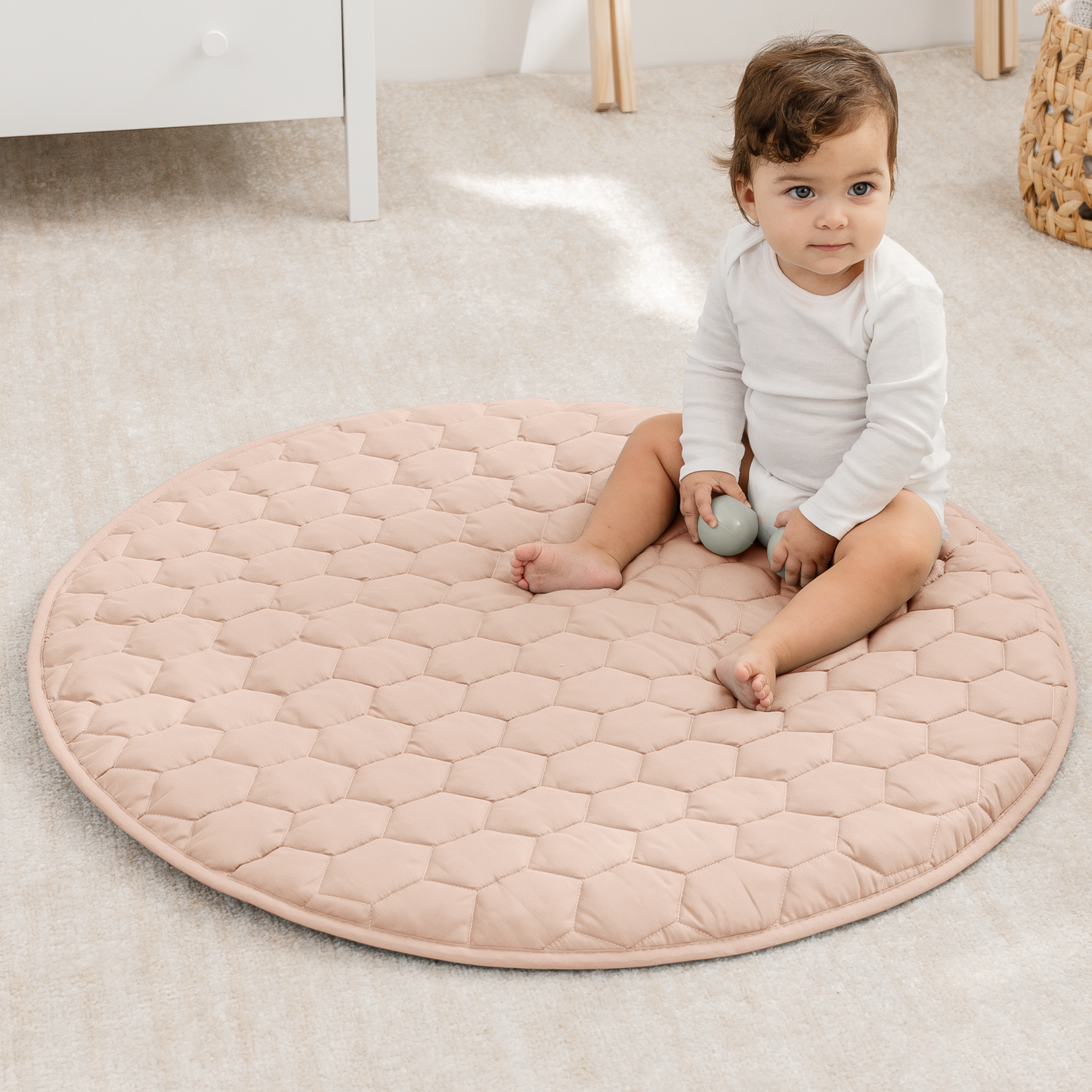Play Mat with Non-Slip Bottom - Blush
