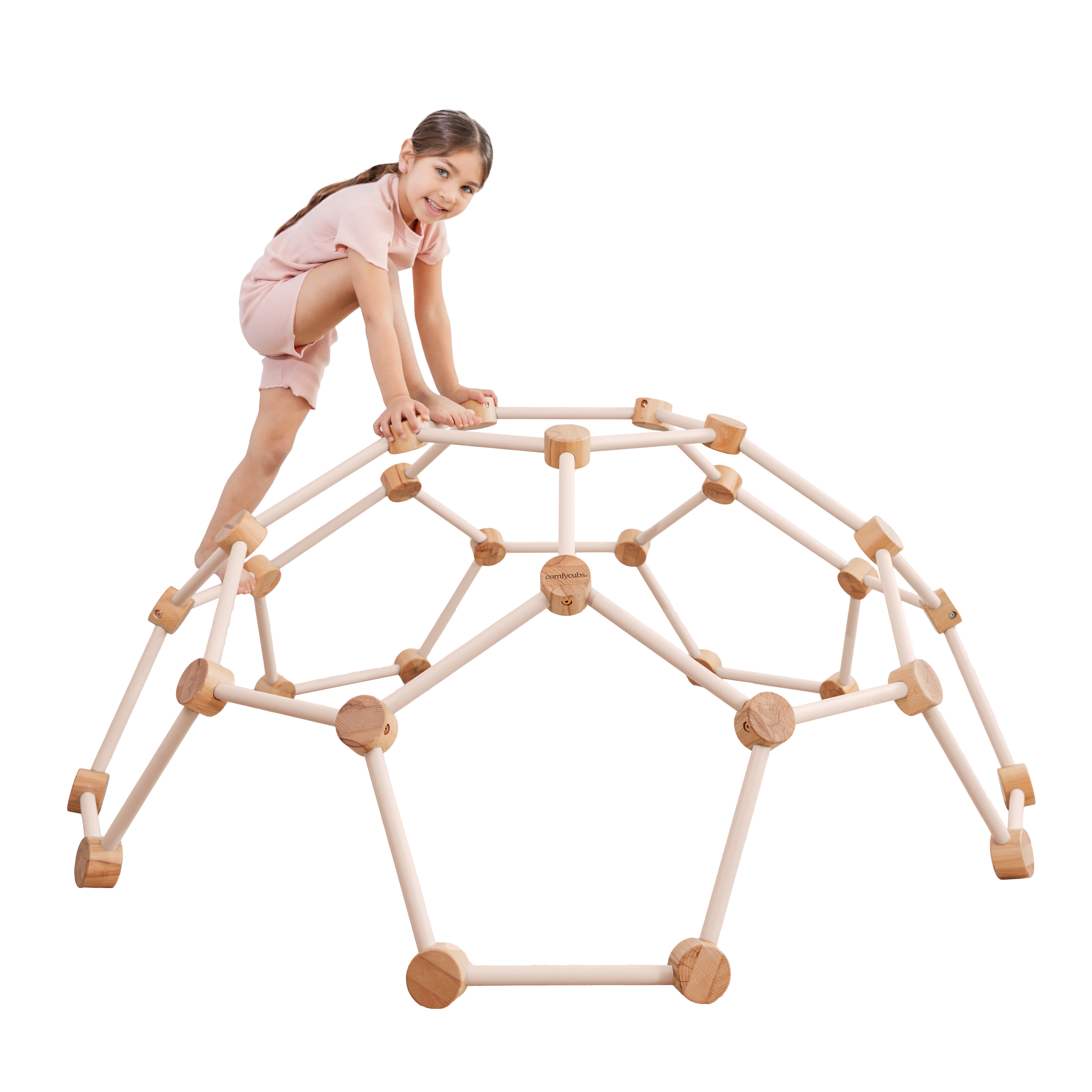 Wooden Climber for Kids by Comfy Cubs (Blush)