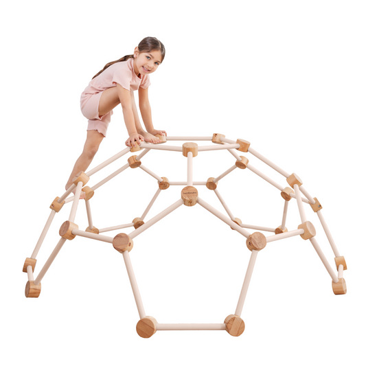 Wooden Climber for Kids by Comfy Cubs (Blush)