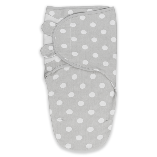 Easy Swaddle Blankets by Comfy Cubs - Gray Polkadots, Pack of 1
