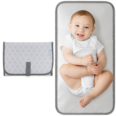 Compact Changing Pad by Comfy Cubs - Grey Pattern