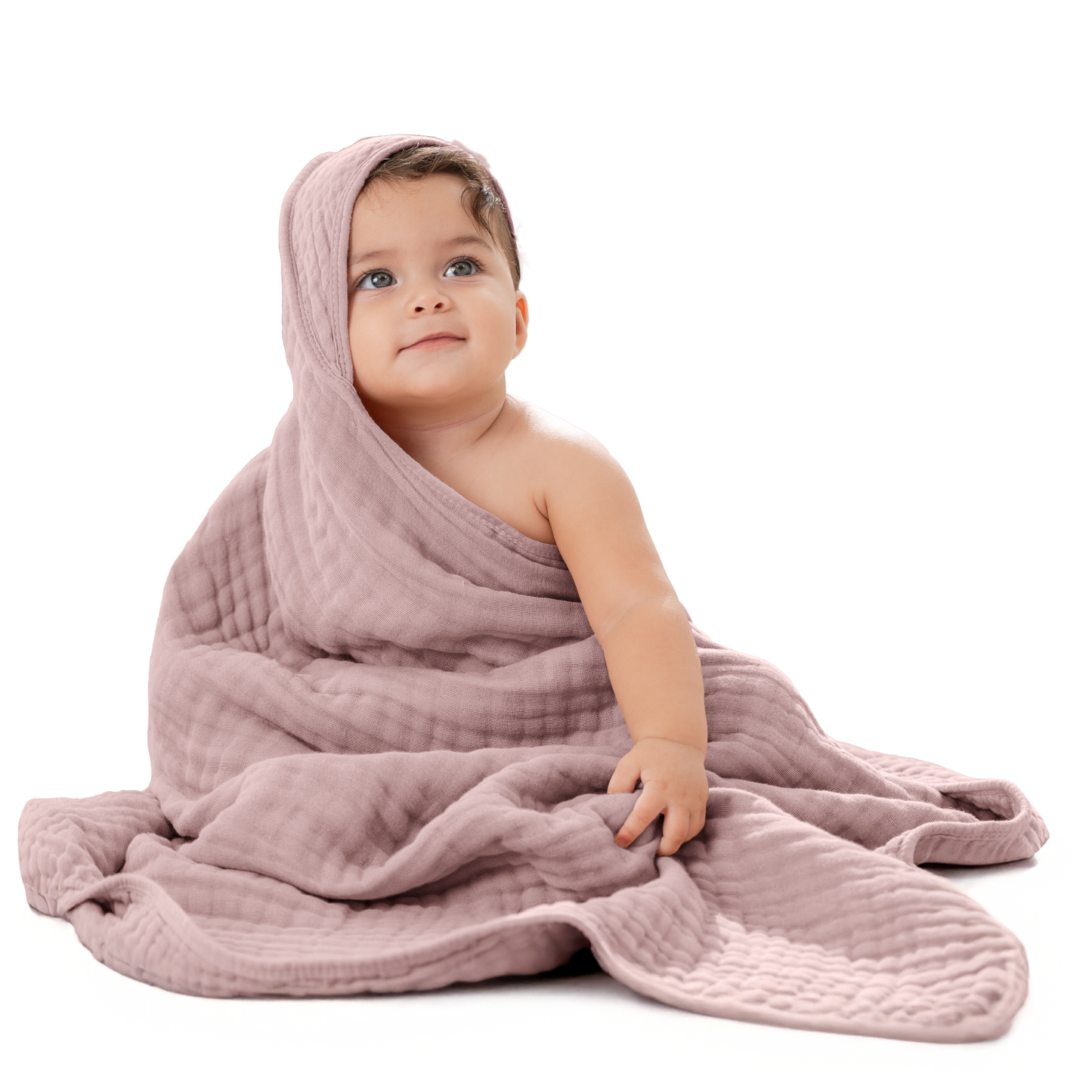 Baby Hooded Towels by Comfy Cubs - Mauve
