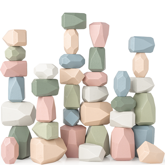 Stacking Blocks for Toddlers by Comfy Cubs, Neutral Pack