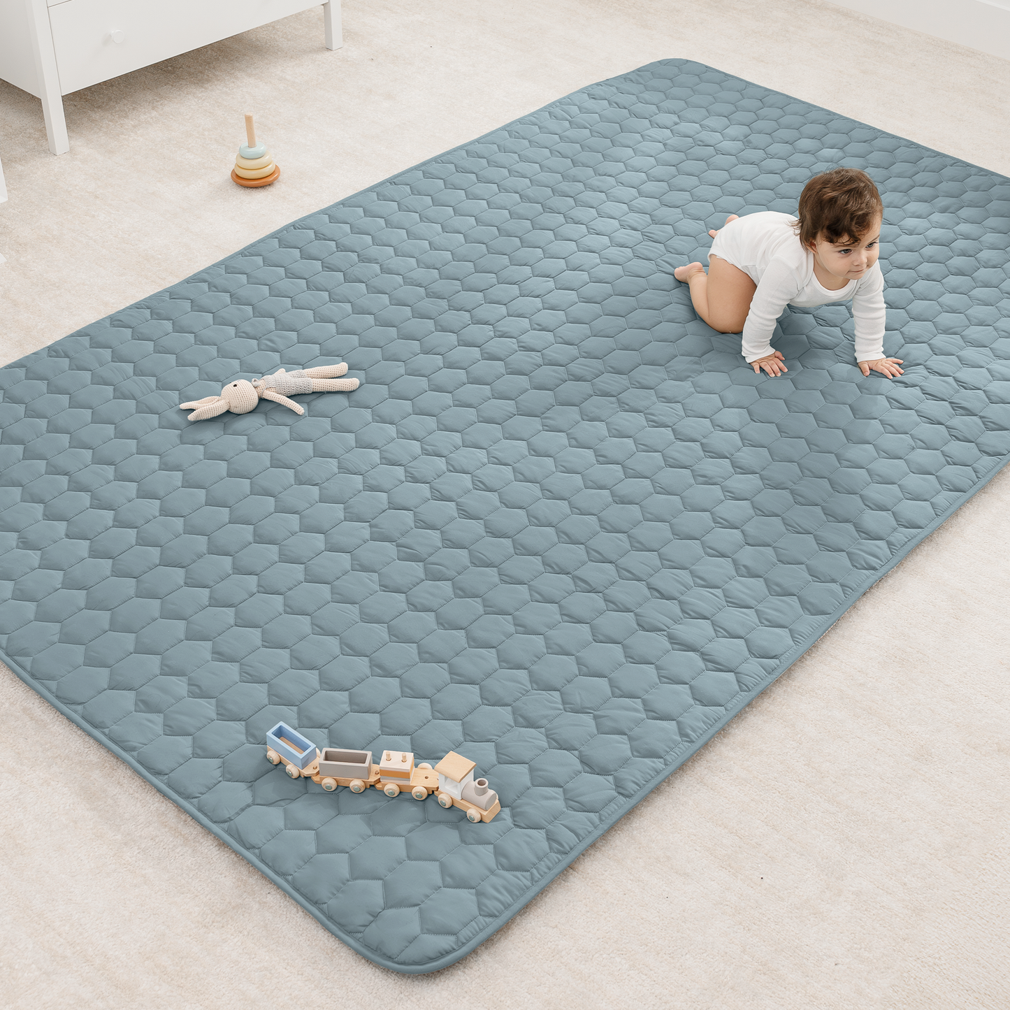 Play Mat with Non-Slip Bottom - Pacific Blue