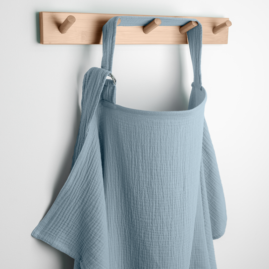Muslin Nursing Cover by Comfy Cubs - Pacific Blue