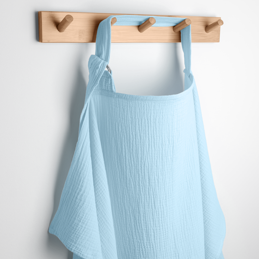 Muslin Nursing Cover by Comfy Cubs - Sky Blue