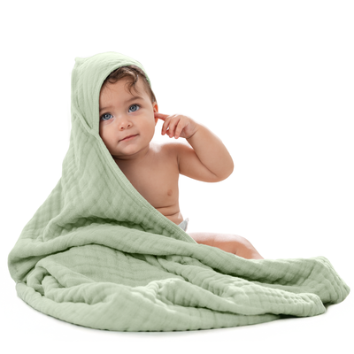 Baby Hooded Towels by Comfy Cubs - Sage