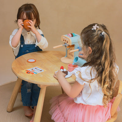Tiny Land® Wooden Kids Play Coffee Maker Set - Kidtoycart