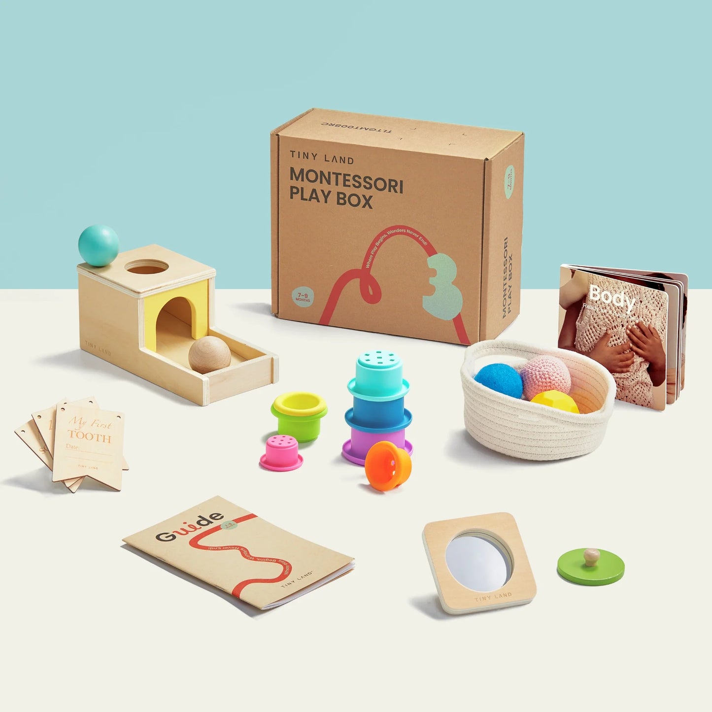 Tiny Land® Montessori Toys Set for Newborns ( 7-9 month ) - Kidtoycart