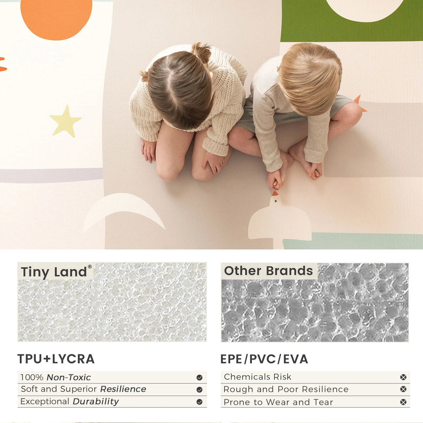 Tiny Land® Double-Sided Baby Playmat Forest Track Wonder - Kidtoycart
