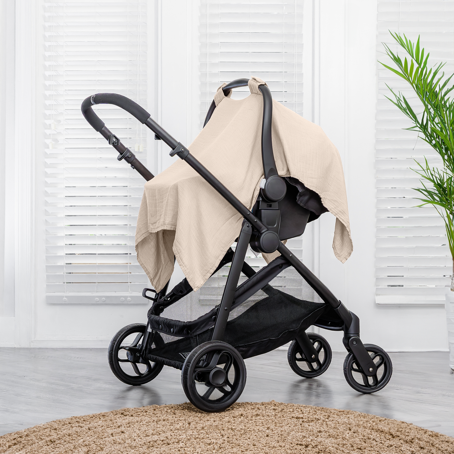 Baby Car Seat Cover by Comfy Cubs - Sand