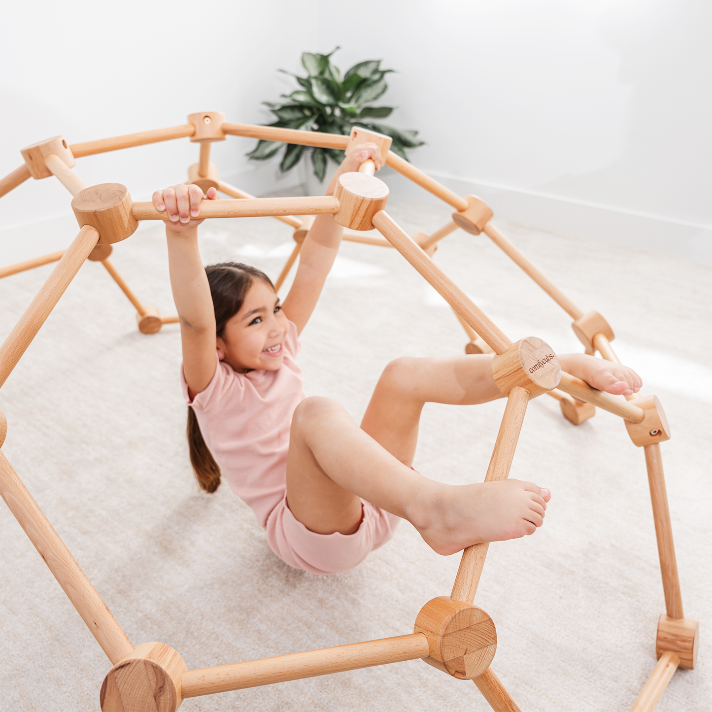Wooden Climber for Kids by Comfy Cubs (Natural Wood)