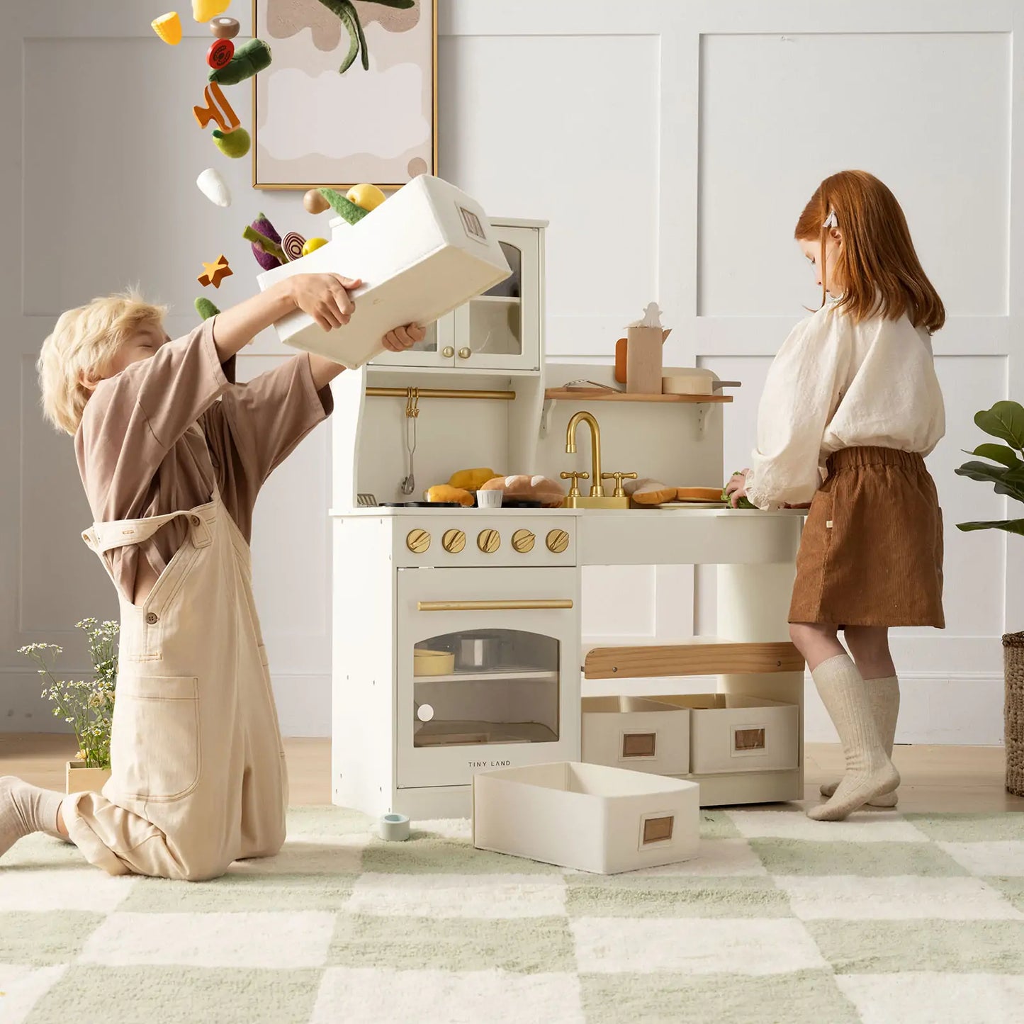 Tiny Land® Serenity Play Kitchen - Cream - Kidtoycart
