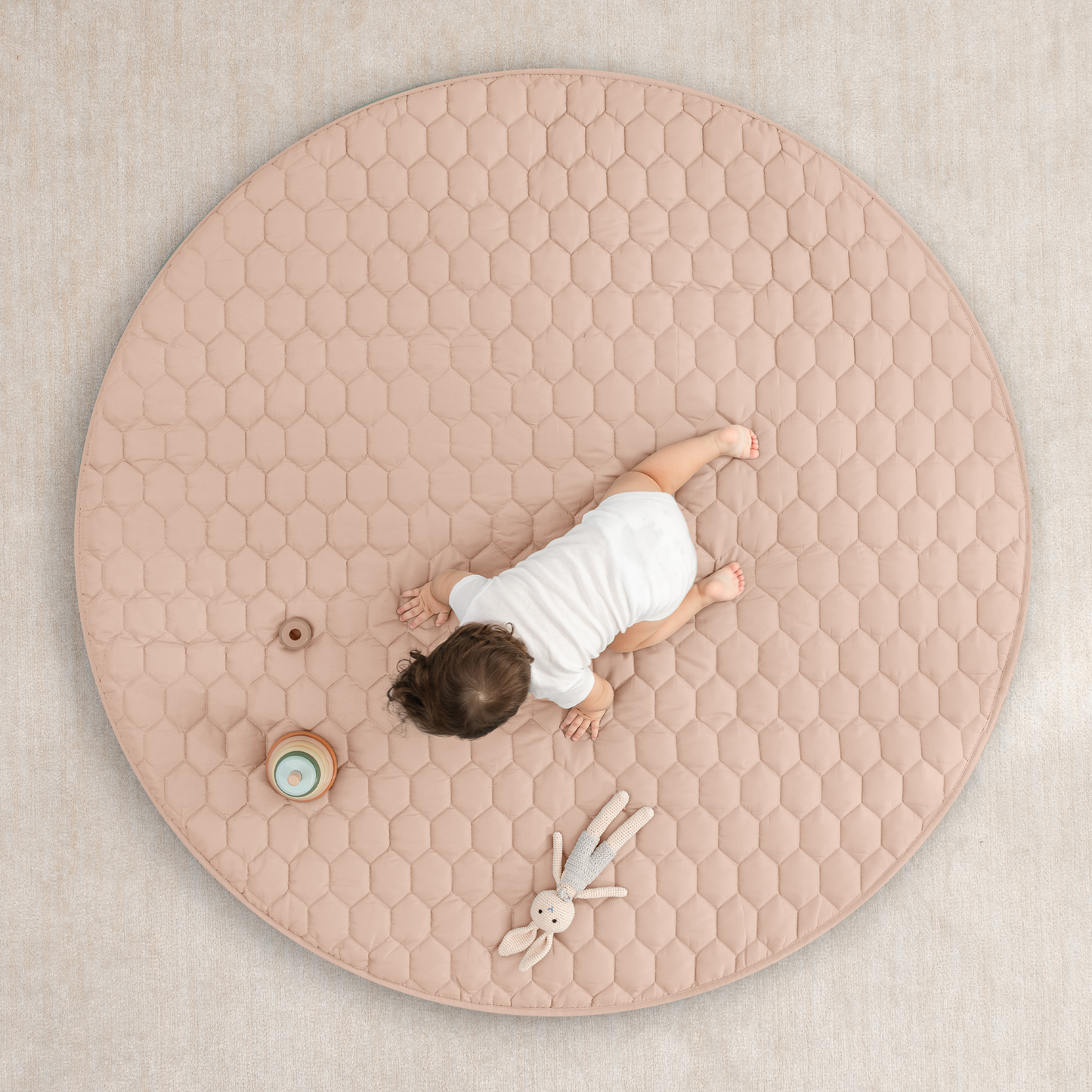 Play Mat with Non-Slip Bottom - Blush