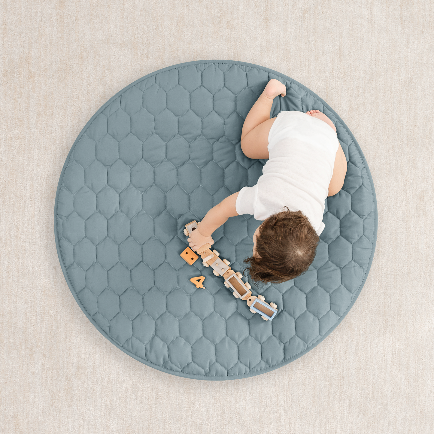 Play Mat with Non-Slip Bottom - Pacific Blue