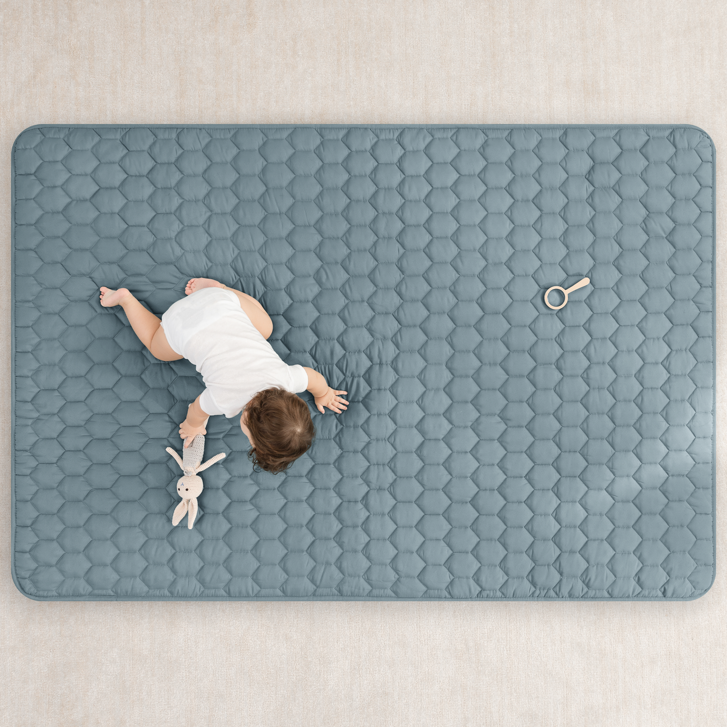 Play Mat with Non-Slip Bottom - Pacific Blue